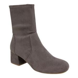 Kenneth Cole Reaction Women's Road Stretch Block Heel Booties Gray Size 7 1/2